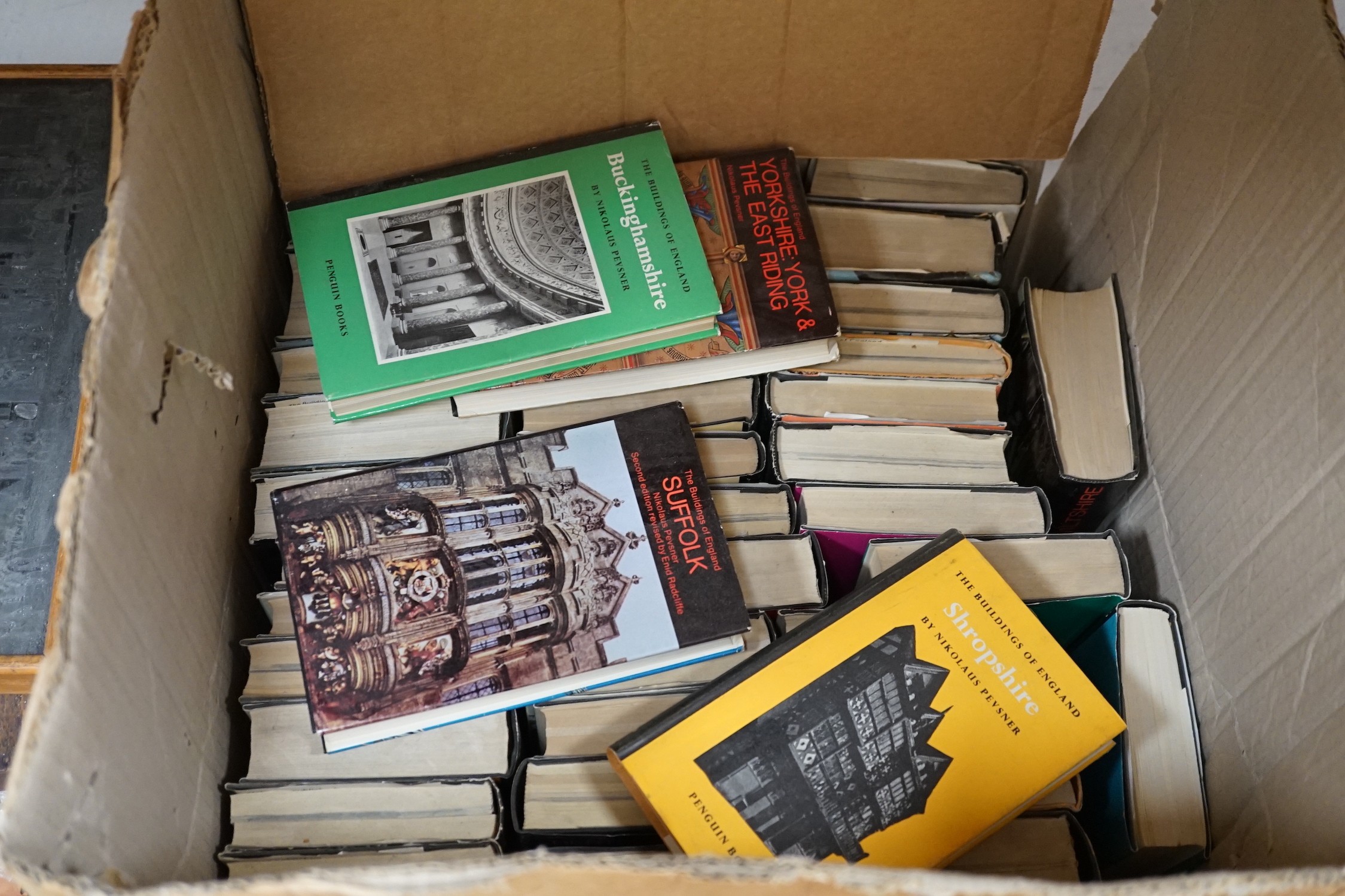 A quantity of books on Brangwyn RA and a collection of books on buildings of England